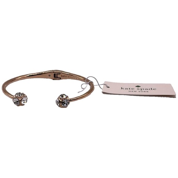 Kate Spade Bracelet Lady Marmalade Open Cuff Rose Gold Sparkle Shine NEW Jewelry - Picture 4 of 4